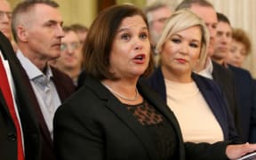 Irish republican Sinn Fein party leader Mary Lou McDonald.