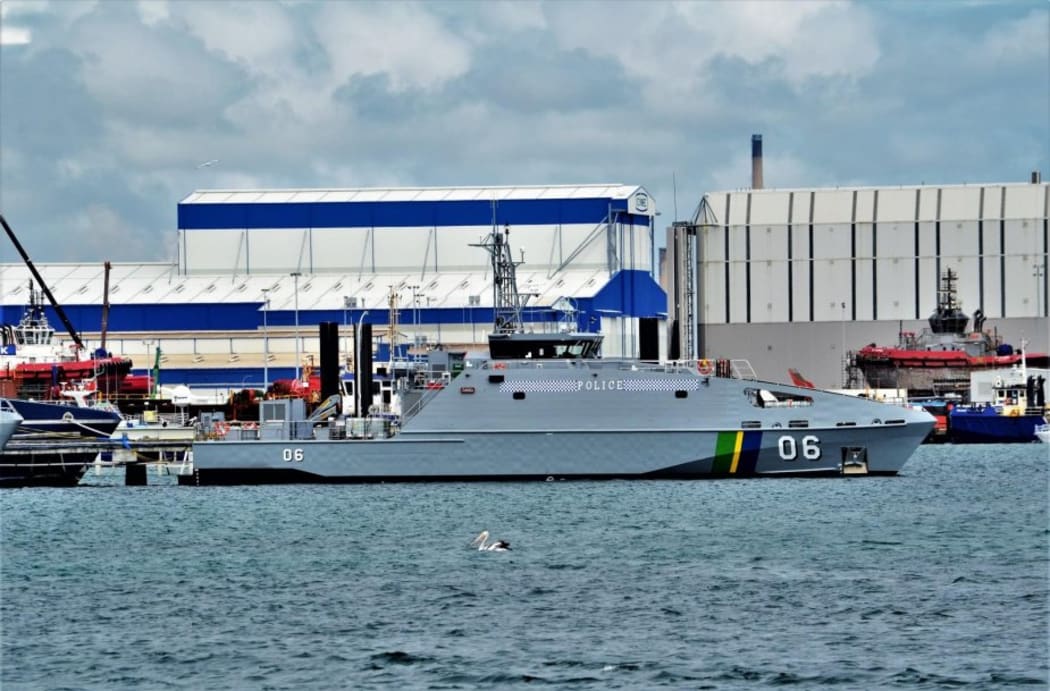 A Guardian class patrol boat donated by Australia
