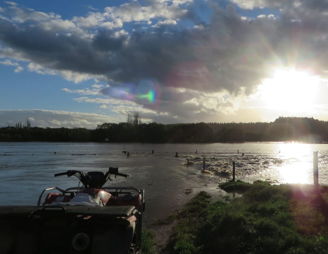 picture of a flooded farm at Galatea.