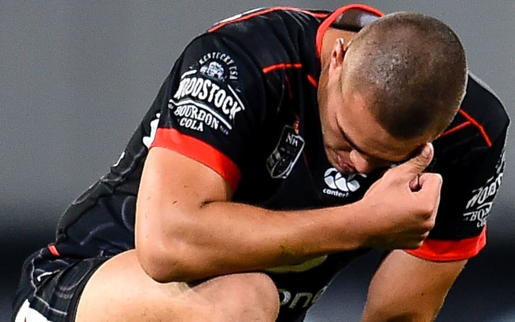 A dejected Tuimoala Lolohea of the Warriors.