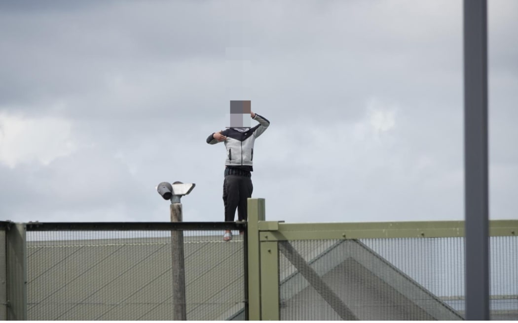 Youths on roof of Korowai Manaaki, 31 December 2024.