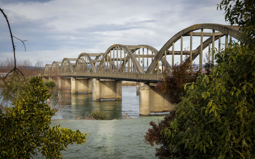 The Balclutha Road Bridge, which spans the Clutha River in Balclutha, South Otago