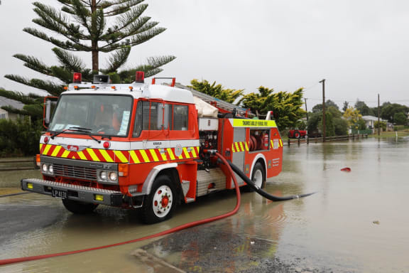 Flooding in Kaiaua.
