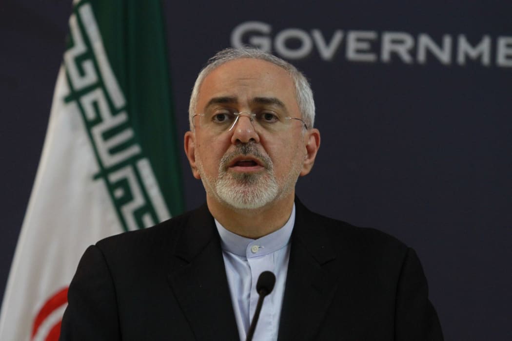 Iranian Foreign Minister Javad Zarif at a press conference in February 2018.