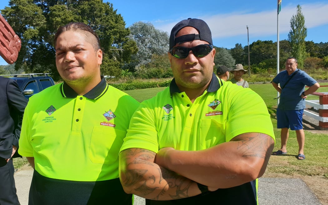 Trainees Sonny Kopa, left, and Hohepa Hura.