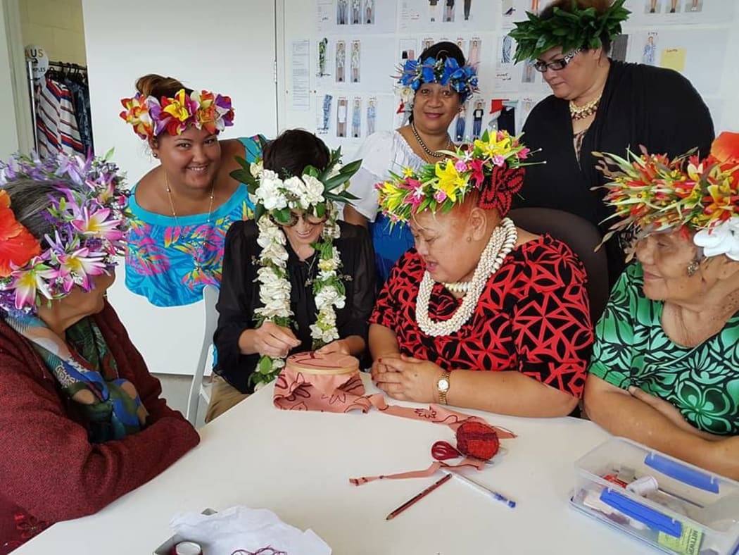 Karen Walker and Cook Islands "mamas" collaborating on a gown to be revealed at Buckingham Palace