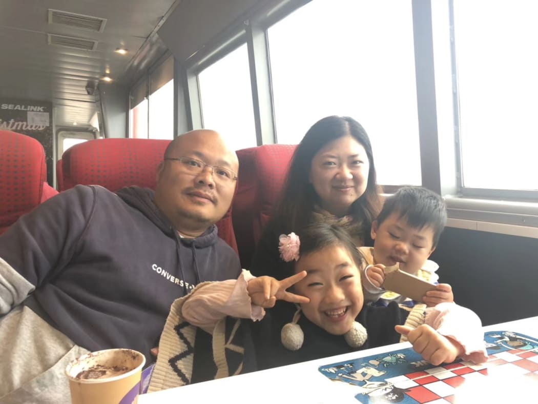 Anna An and husband George Shuai, daughter Rachel and son Jacob.
