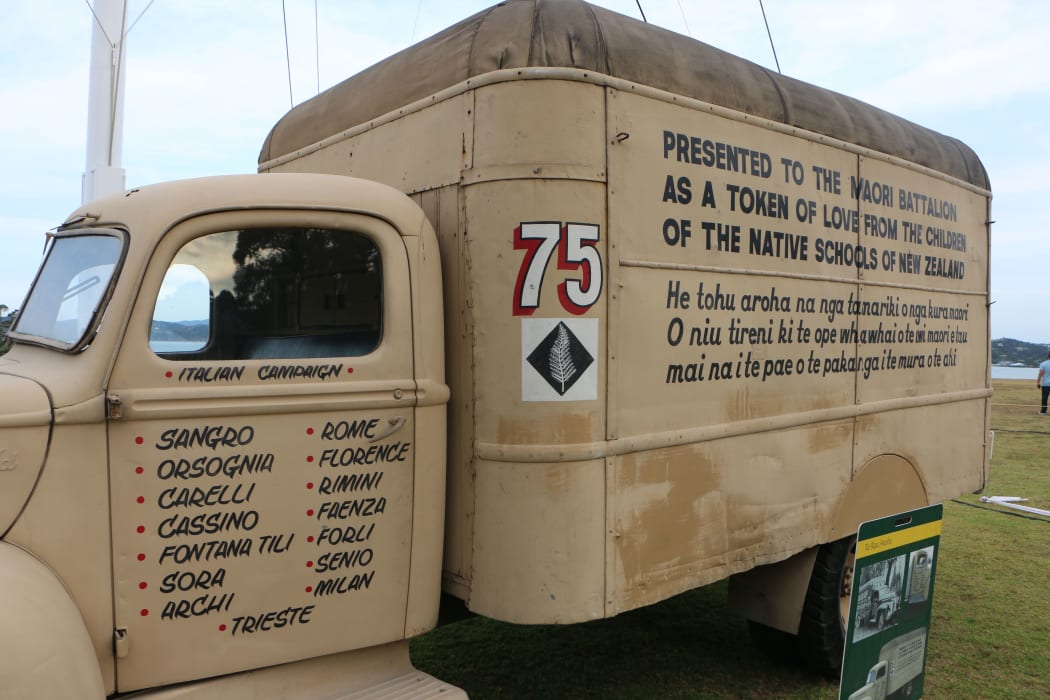 The mobile canteen truck for which the museum, Te Rau Aroha, is named.