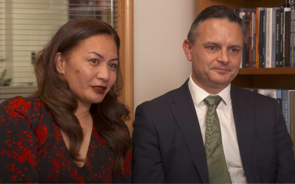 Green Party co-leaders Marama Davidson and James Shaw.
