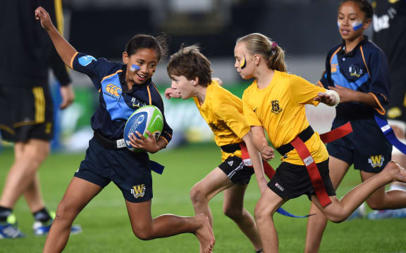 Kids playing rippa rugby