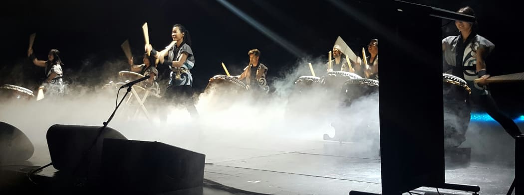 Japanese drummers gave a stirring performance.