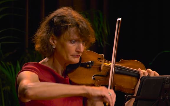 Helene Pohl performing at the Aotearoa New Zealand Arts Festival