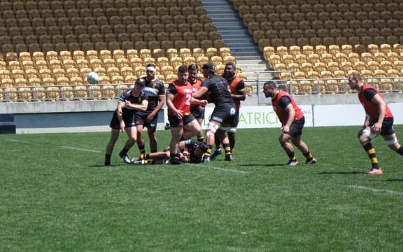 Taranaki Bulls players training ahead of NPC final.