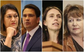 Meka Whaitiri, Simon Bridges, Jacinda Ardern and Clare Curran.