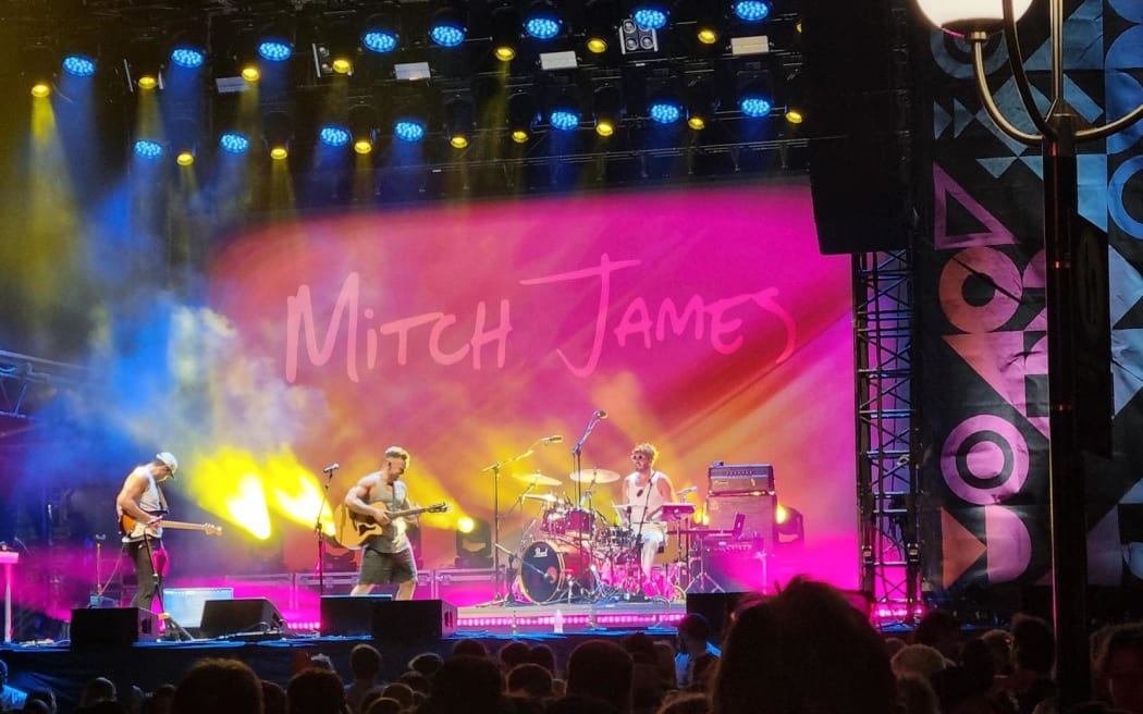 Mitch James performs at Homegrown, on the Wellington waterfront, on 15 March, 2025.