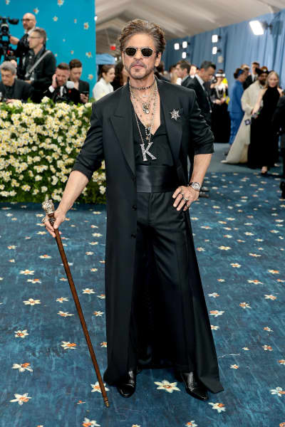 NEW YORK, NEW YORK - MAY 05: Shah Rukh Khan attends the 2025 Met Gala Celebrating "Superfine: Tailoring Black Style" at Metropolitan Museum of Art on May 05, 2025 in New York City.
