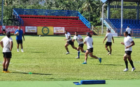 Manu Samoa do their final run-through on Friday