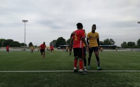 Tempers flare during the second half.