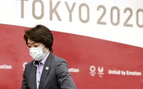 Seiko Hashimoto, President of Tokyo Olympic Organising Committee attends a regular press conference in Chuo Ward, Tokyo 9 July.