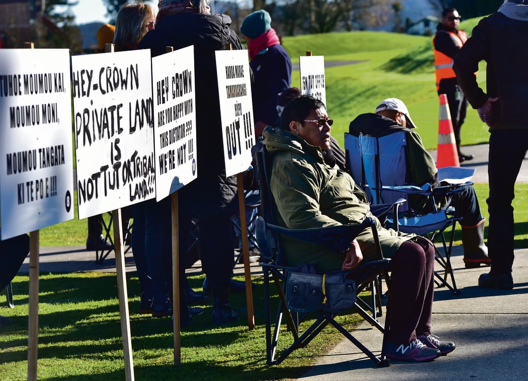 Kararaina Nepe said she was protesting to ensure fresh elections for two trustee positions are held.
