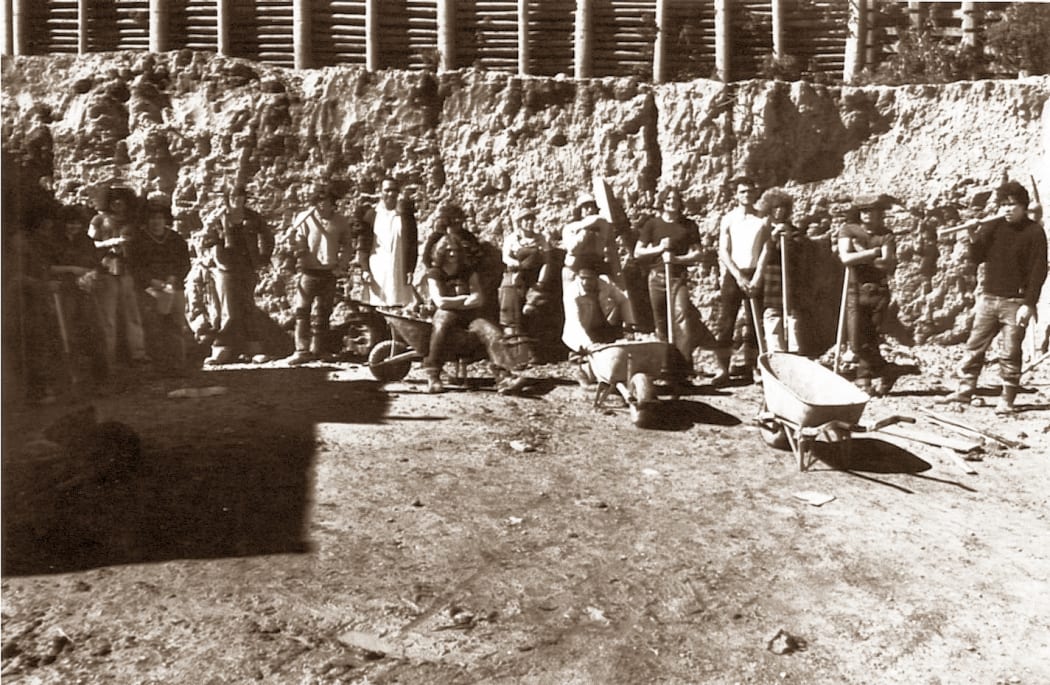 Much of the construction at Tapu te Ranga Marae was done by hand.