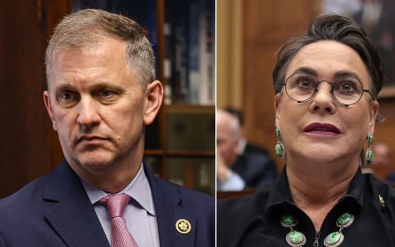 (Left to right) Congressional representatives Sean Casten and Harriet Hageman.