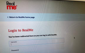 The government's RealMe login page.