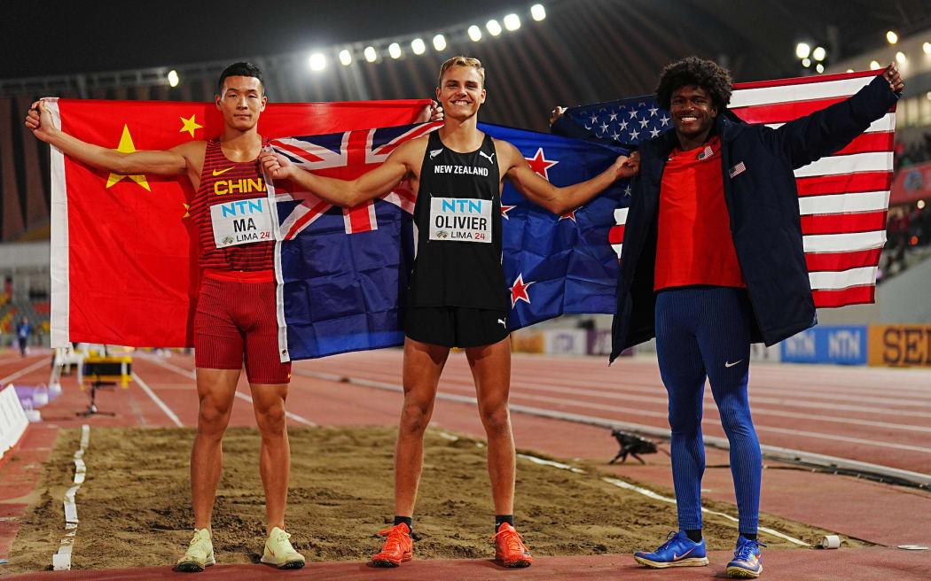 Ethan Olivier has won New Zealand's first male gold medal at the under-20 World Champs in 12 years.