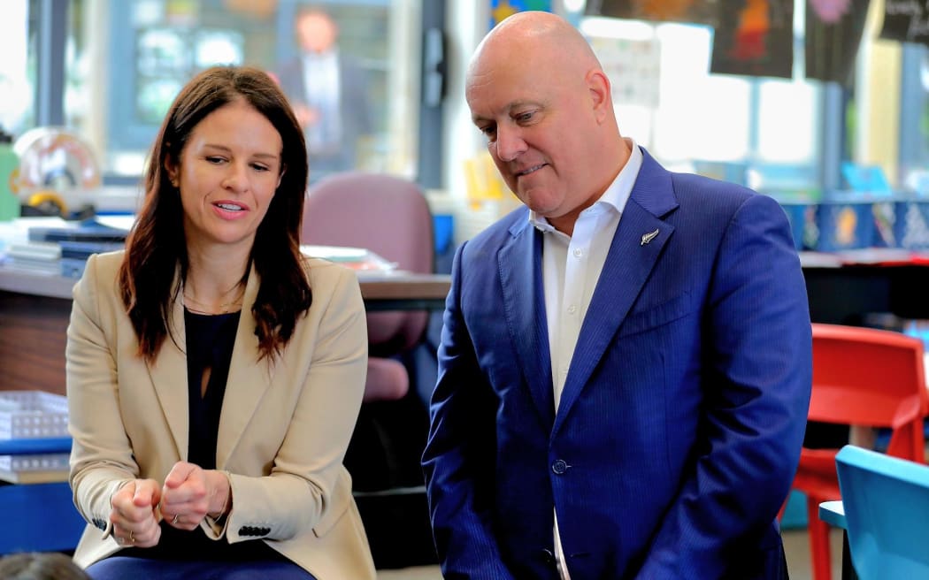 Prime Minister Christopher Luxon and Education Minister Erica Stanford visit Sherwood Primary School in Browns Bay, Auckland.