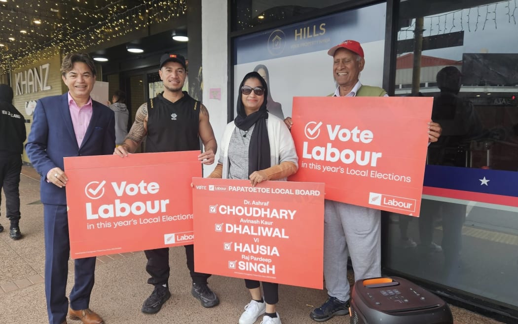 (From left) Raj Pardeep Singh, Vi Hausia, Avinash Kaur Dhaliwal and Ashraf Choudhary