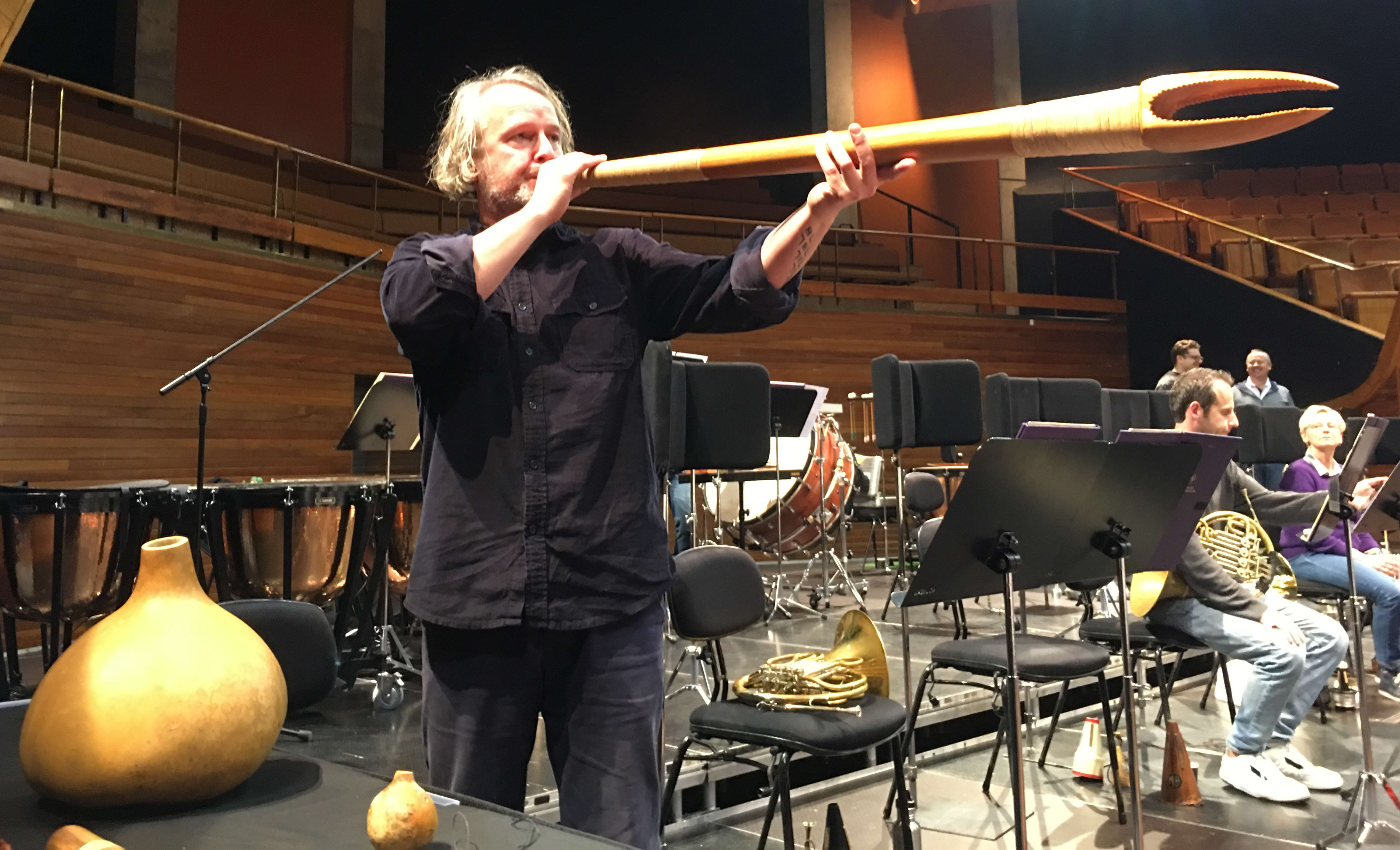 Alistair Fraser & taonga pūoro in rehearsal