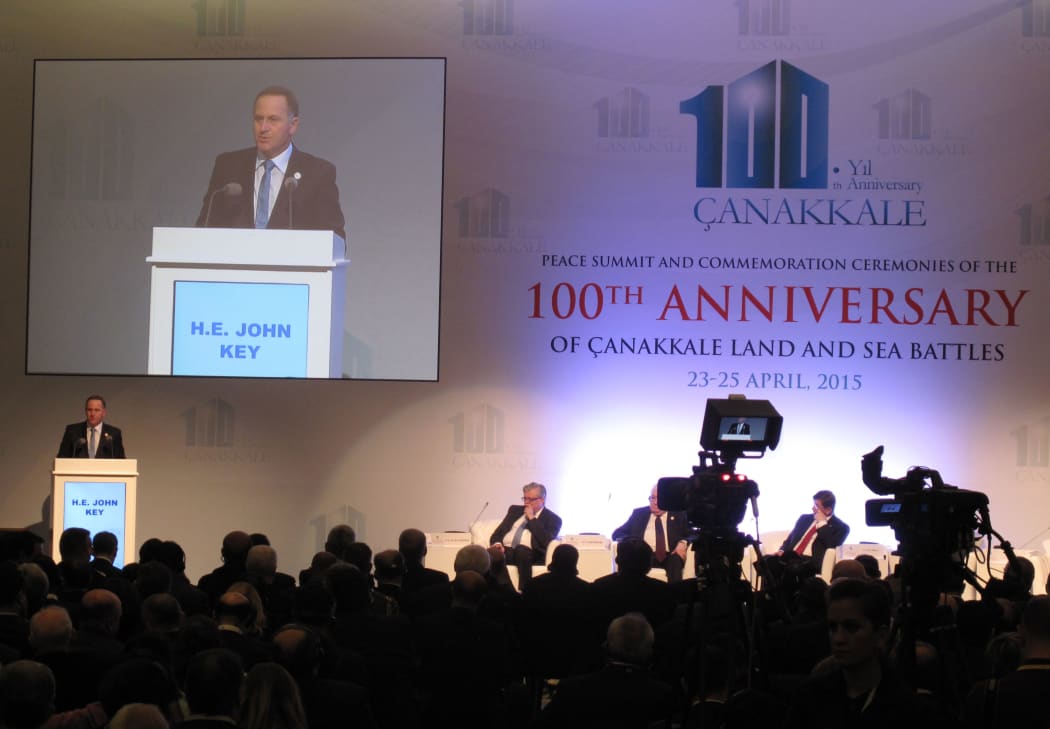 Mr Key started his visit by attending the International Peace Summit in Istanbul.