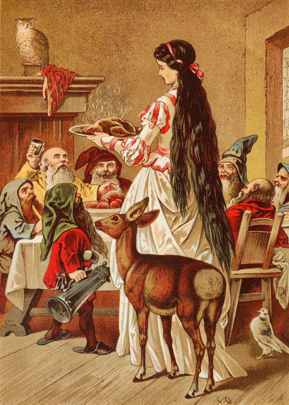 Snow White and the seven dwarfs.
