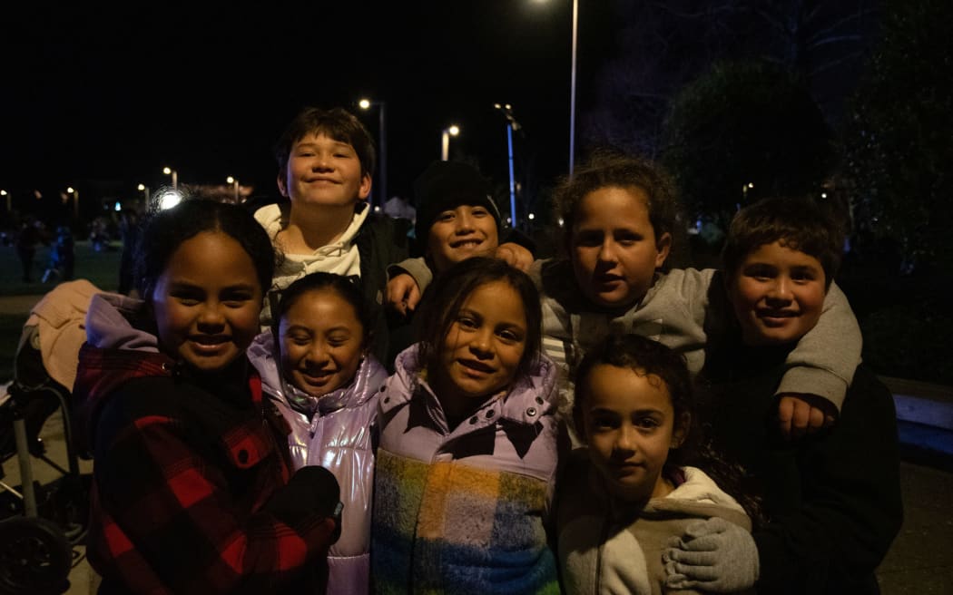 Thousands headed to the Rotorua lakefront to watch the Aronui Indigenous Arts Festival matariki drone show on 27 June 2024.