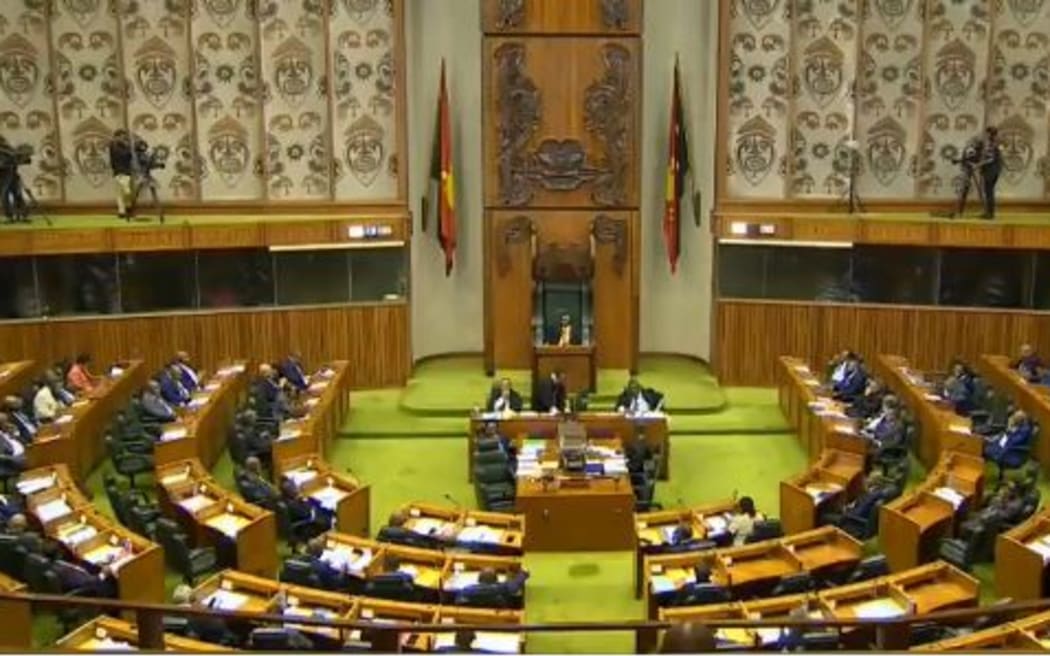 Papua New Guinea parliament in session on 15 February 2024.