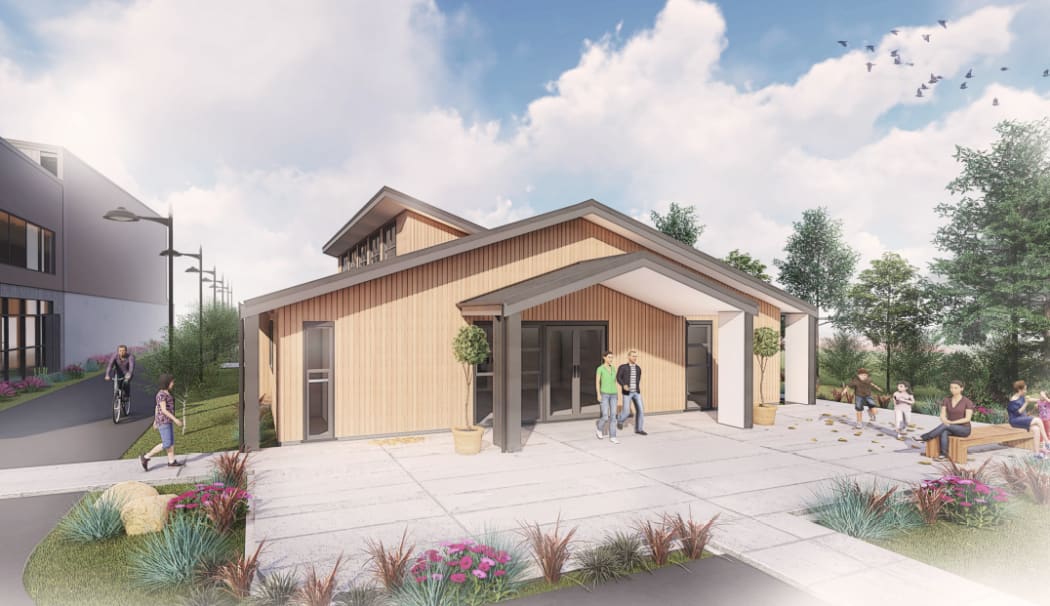 Artist impression of the proposed Hawke's Bay hostel to be built at the regional sports park.