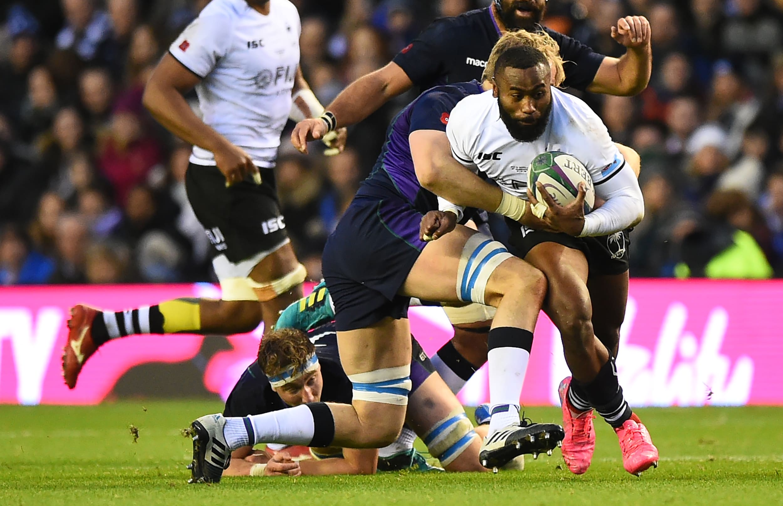 Semi Radradra scored one of Fiji's two tries at Murrayfield.