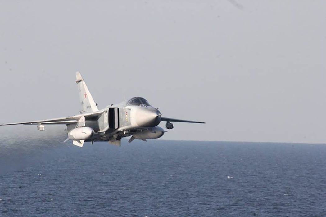 A Russian Sukhoi SU-24 warplane.