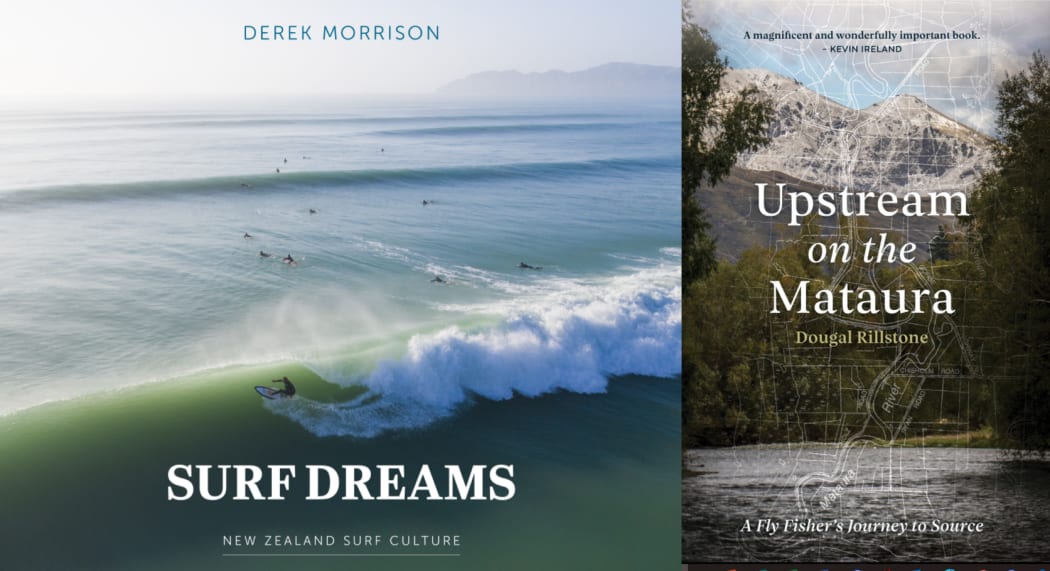 Book coves for Surf Dreams and Upstream on the Mataura