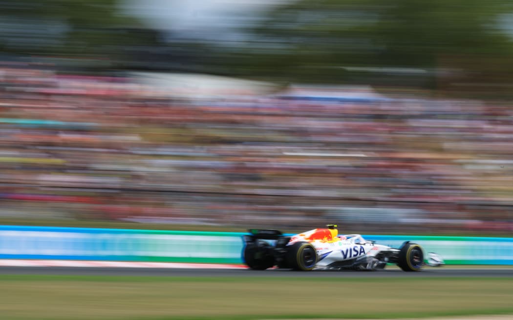 Liam Lawson at the 2025 Formula One Hungarian Grand Prix.