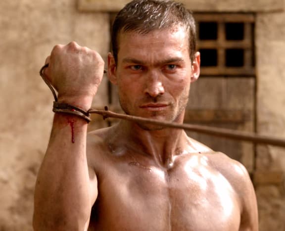 Andy Whitfield in Spartacus.