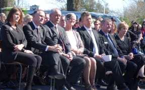 Mourners at the Ashburton memorial service, including Prime Minister John Key and Labour party leader David Cunliffe.