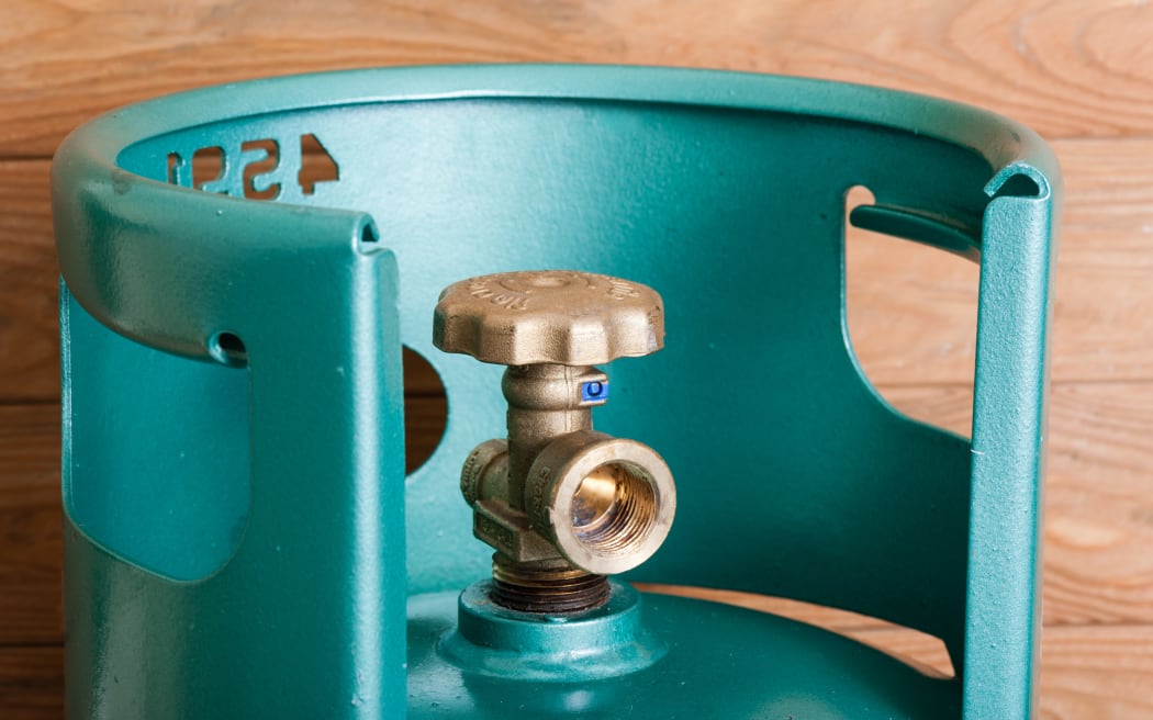 Closeup valve of LPG cylinder.