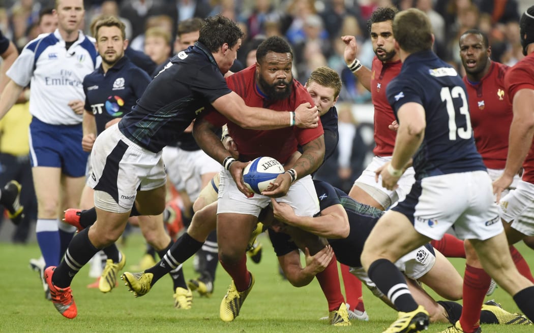 Mathieu Bastareaud of France during the Test Match 2015 Rugby Union match between France and Scotland on September 5, 2015 at Stade de France in Saint Denis, France. Photo Jean Marie Hervio / Regamedia / DPPI