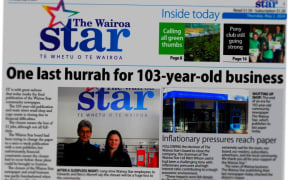 The front page of the final edition of the Wairoa Star published last week.