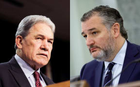 Collage of Winston Peters and Us Senator Ted Cruz.