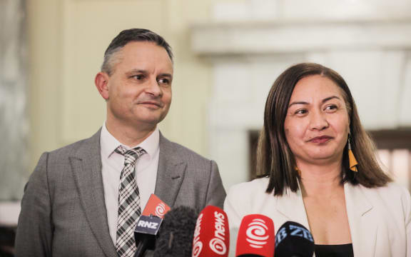 Green Party co-leaders James Shaw and Marama Davidson.