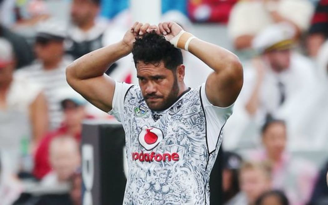 The Warriors' Konrad Hurrell has been charged again at the NRL Auckland Nines. Saturday 6 February 2016. Photo: Anthony Au-Yeung / www.photosport.nz
