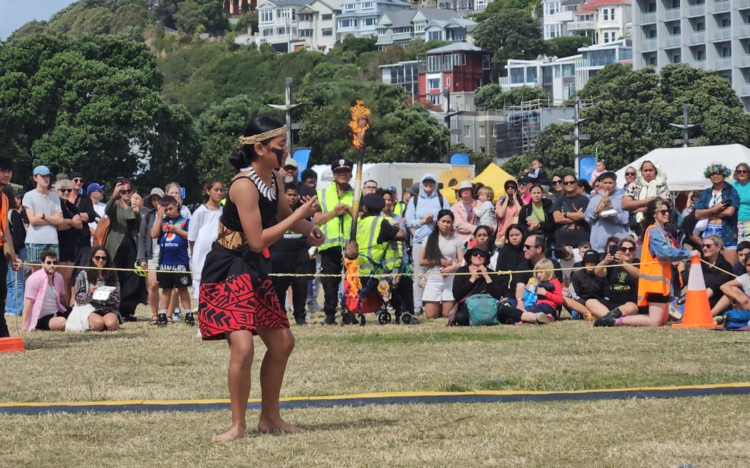 Fire dancers from Tautua Dance Samoa wow the crowd.