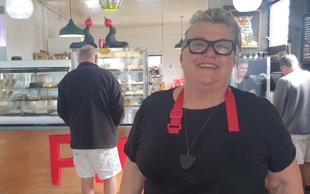 The owner of Tiger Town Cafe in Moturoa, Pip Guthrie in New Plymouth